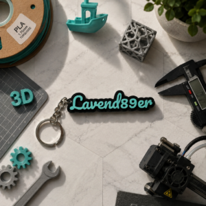 Custom 3D Printed Name Keychain in English "The Mini Signature" 🌙✨🔑