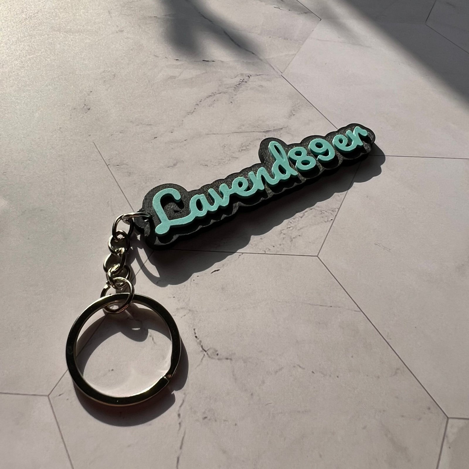 Custom 3D Printed Name Keychain in English "The Mini Signature" 🌙✨🔑 - Image 2