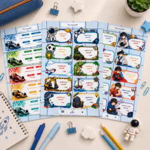 Boys’ School Name Labels 🎒✨