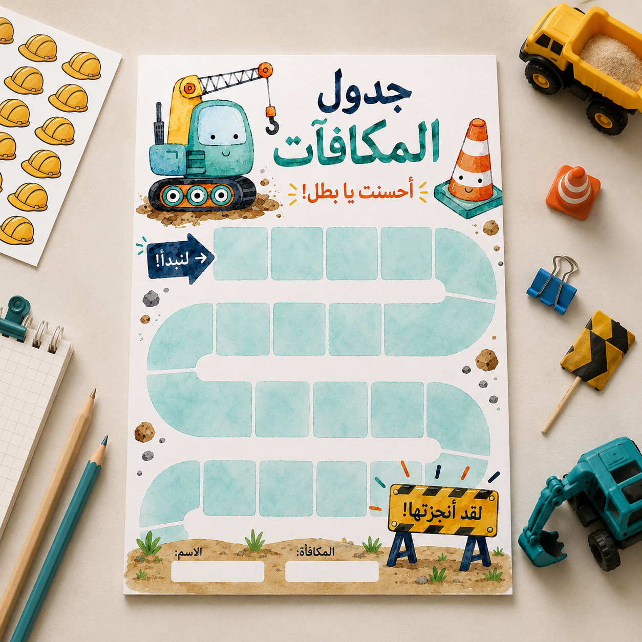 School Reward Chart for Boys 🌟 🚜💙 - Image 3